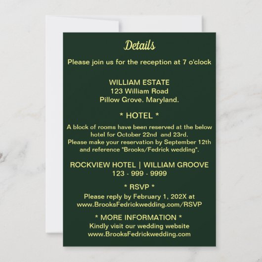 Invitation Marques à skis | Mariage de script calligraphique  (Dos)