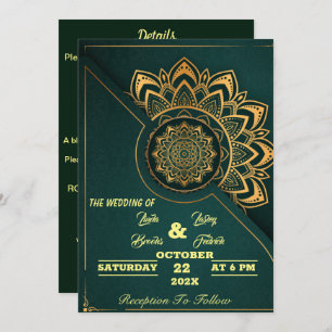 Invitation Marques à skis   Mariage de script calligraphique 