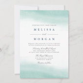 Invitation Marques Seaglass | Mariage tout en un côtier (Devant)