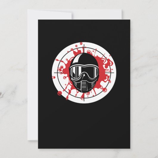 Invitation Marqueur de joueur de cible de paintball Bullseye  (Devant)