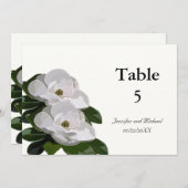 Invitation Marqueurs de table de mariage moderne Fleur de Mag (Devant / Derrière)