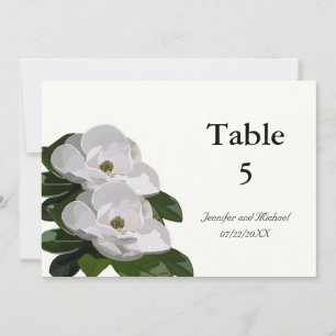 Invitation Marqueurs de table de Mariage moderne Fleur Magnol