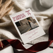 Invitation Married and Bright Newlywed Christmas Card