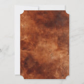 Invitation Marron occidental Howdy Cowboy Brun  (Dos)