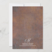 Invitation Marron Rustique Fleurs Roses Violettes 25e Anniver (Dos)