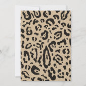 Invitation Marron Tan & Black Cheetah Leopard Chic Douze Ans (Dos)