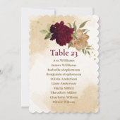 Invitation Marron vert beige or botanique plan de table  (Devant)