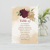 Invitation Marron vert beige or botanique plan de table  (Debout devant)