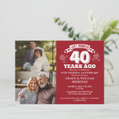 Invitation Marry Ruby 40e anniversaire de Mariage 2 Photo (Debout devant)
