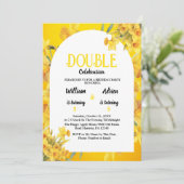 Invitation Mars naissance Daffodil Double fête Anniversaire (Debout devant)