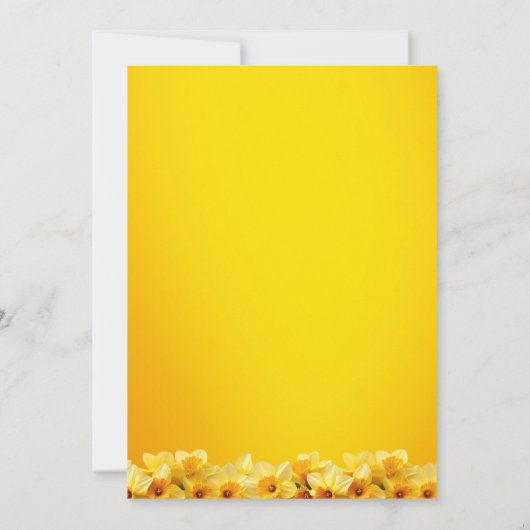 Invitation Mars naissance Daffodil Double fête Anniversaire (Dos)