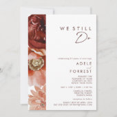 Invitation Marsala Autumn Floral | Blanc Nous Renouvelons Enc (Devant)