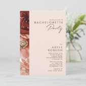 Invitation Marsala Autumn Floral | Blush Bachelorette Party (Debout devant)
