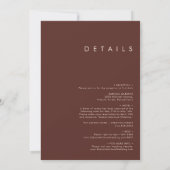 Invitation Marsala Autumn Floral | Brouiller tout en un maria (Dos)