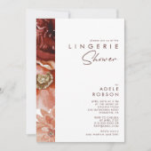 Invitation Marsala Autumn Floral | Douche Lingerie Blanche (Devant)