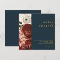 Marsala Autumn Floral | Mariage Carré de marine