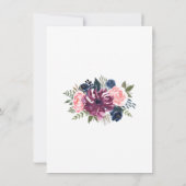 Invitation Marsala Blush Rose Marine Peony Couples Douche (Dos)