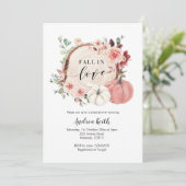 Invitation marsala blush tomber amoureux citrouille douche nu (Debout devant)