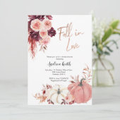 Invitation marsala blush tomber amoureux citrouille douche nu (Debout devant)