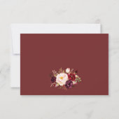 Invitation Marsala bordeaux floral RSVP V3 (Dos)
