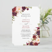 Invitation Marsala Bourgogne (Debout devant)