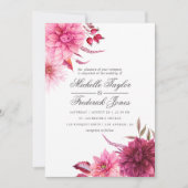 Invitation Marsala - Bourgogne et Mariage de automne d'automn (Devant)