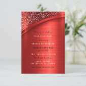 Invitation Marsala Bourgogne Parties scintillant Fête des mar (Debout devant)