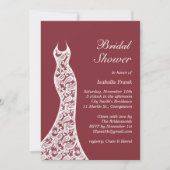 Invitation Marsala Bridal Shower (Devant)