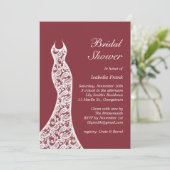 Invitation Marsala Bridal Shower (Debout devant)