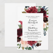 Invitation Marsala Burgundy (Devant / Derrière)