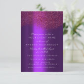 Invitation Marsala Burgundy Parties scintillant violet nuptia (Debout devant)