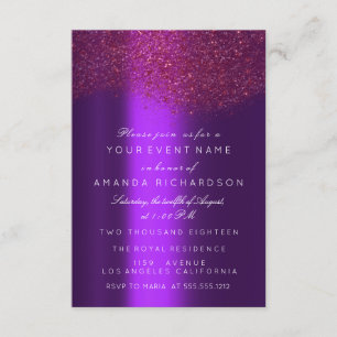 Invitation Marsala Burgundy Parties scintillant violet nuptia