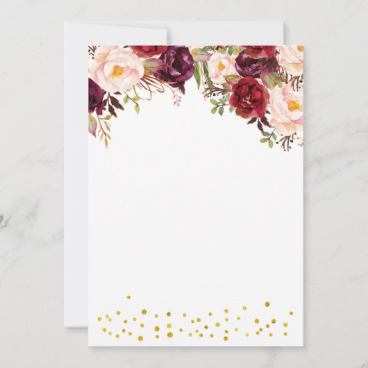 Invitation Marsala Citrouille est en route baby shower (Dos)