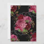 Invitation Marsala et Fleur Gold Virtuelle Drive By Douche (Dos)