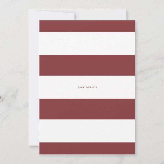 Invitation Marsala Fleurs d'automne Déjeuner nuptial géométri (Dos)