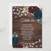 Invitation Marsala & Fleurs de marine Sièges rustiques Graphi (Dos)