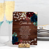 Invitation Marsala & Fleurs de marine Sièges rustiques Graphi