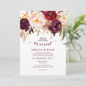 Invitation Marsala Floral de Bourgogne (Debout devant)