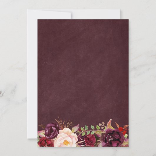 Invitation Marsala Floral String Lights Lace Engagement (Dos)