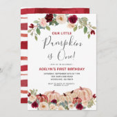 Invitation Marsala Gold Parties scintillant Automne 1er Anniv (Devant / Derrière)