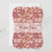 Invitation Marsala motif feuille (Devant)