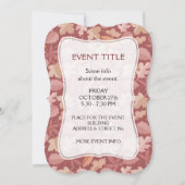 Invitation Marsala motif feuille (Dos)