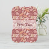 Invitation Marsala motif feuille (Debout devant)