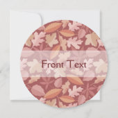 Invitation Marsala motif feuille (Devant)