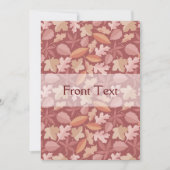 Invitation Marsala motif feuille (Devant)