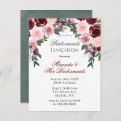 Invitation Marsala Peony Peony Peony Peony Luncheon En (Devant / Derrière)
