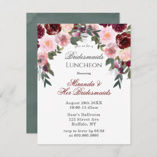 Invitation Marsala Peony Peony Peony Peony Luncheon En