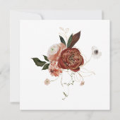 Invitation Marsala Pink Terracotta Orange Floral Mariage Inv (Dos)