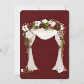 Invitation Marsala rose Floral blanc Fête des mariées (Dos)