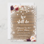 Invitation Marsala Winter Snowflakes Mariage Anniversaire (Devant)